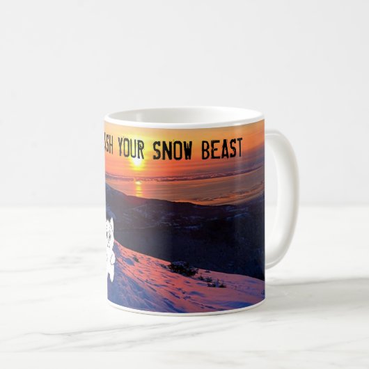 Schnee-Tier wiederholt Kaffeetasse (VorderseiteRechts)