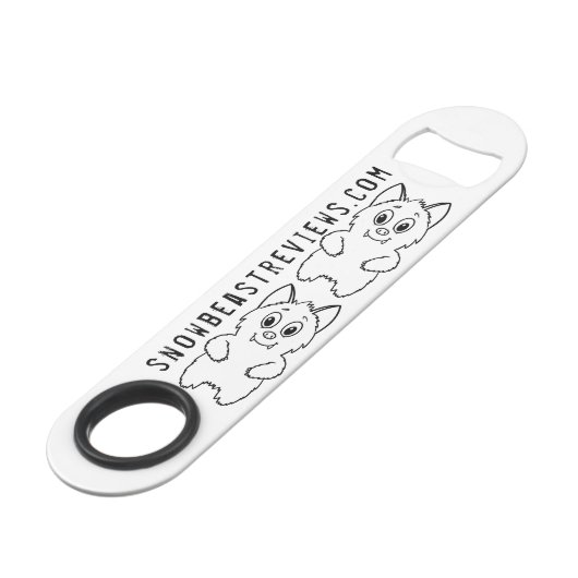 Schnee-Tier wiederholt Speedflaschenöffner (Vorderseite Schrägansicht)