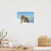 Schnee Tiger Winter Natur Foto Gebirge Poster (Küche)