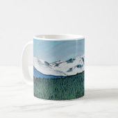 Schnee über Cairngorms Schottland Tasse (Vorderseite Links)