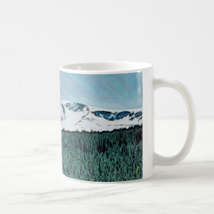 Schnee über Cairngorms Schottland Tasse