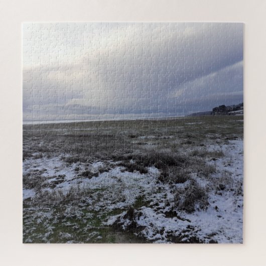 Schnee über das Puzzle der Bucht (Vertikal)