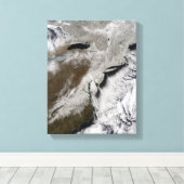 Schnee über die nordöstlichen Staaten Leinwanddruck (Insitu (Holzboden))