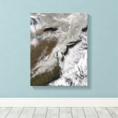 Schnee über die nordöstlichen Staaten Leinwanddruck (Insitu (Holzboden))