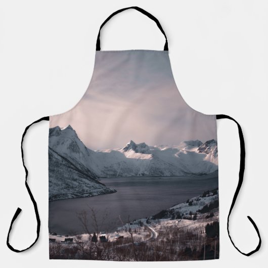 SCHNEE ÜBERDECKTE BERGE WÄHREND DES TAGES SCHÜRZE (Vorderseite)