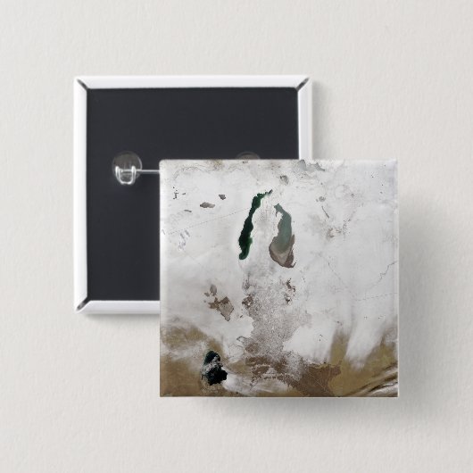 Schnee um das Aralmeer Button (Vorne & Hinten)