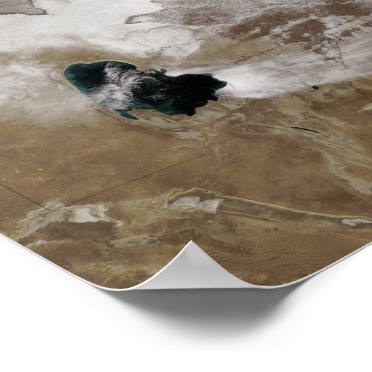 Schnee um das Aralmeer Poster (Ecke)