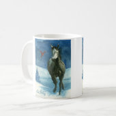 Schnee-Umbau-Mustang-Klassiker-Tasse Kaffeetasse (Vorderseite Links)