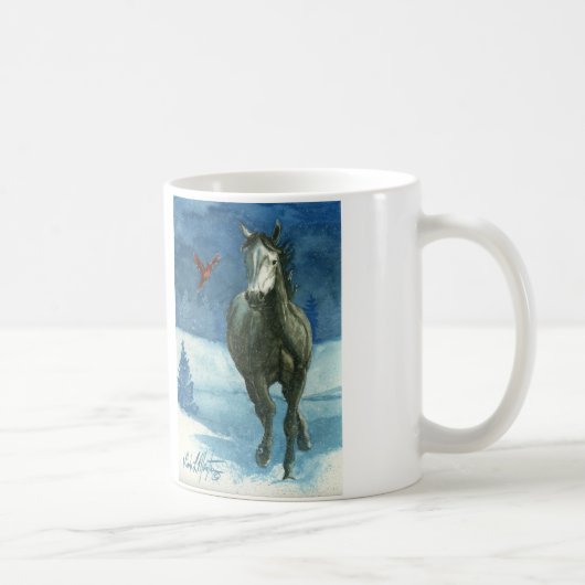 Schnee-Umbau-Mustang-Klassiker-Tasse Kaffeetasse (Rechts)