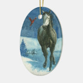 Schnee-Umbau-Weihnachtsverzierung Keramik Ornament (Links)