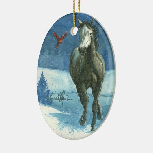 Schnee-Umbau-Weihnachtsverzierung Keramik Ornament (Links)