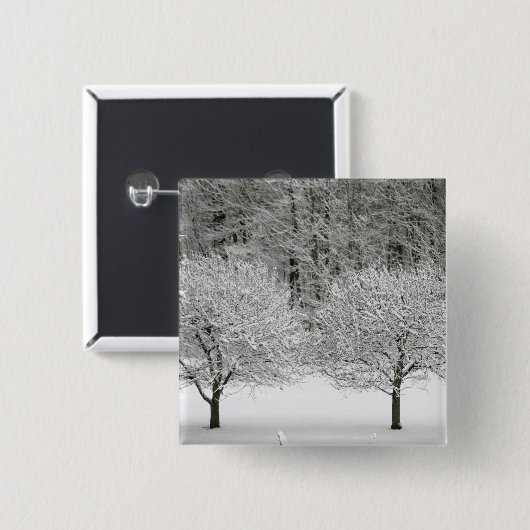 Schnee umfaßte Landschaft Button (Vorne & Hinten)