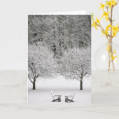 Schnee umfaßte Landschaft Karte (Gelbe Blume)