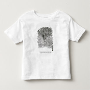 Schnee umfaßte Landschaft Kleinkind T-shirt