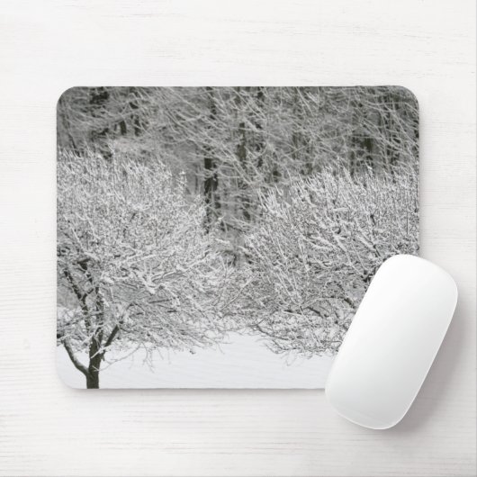 Schnee umfaßte Landschaft Mousepad (Mit Mouse)