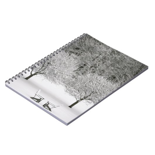 Schnee umfaßte Landschaft Notizblock (Linke Seite)