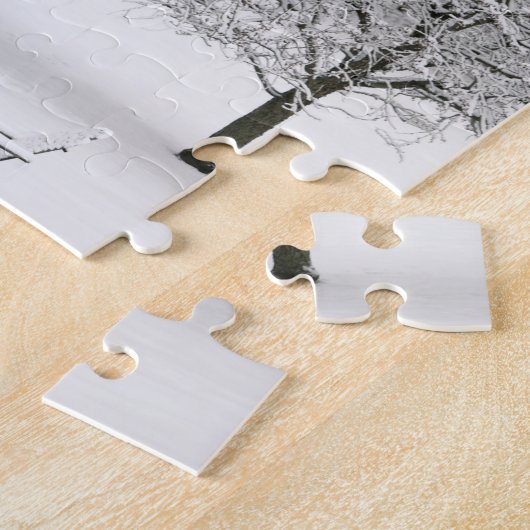 Schnee umfaßte Landschaft Puzzle (Seite)