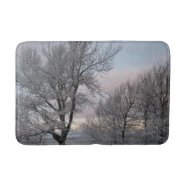 Schnee umfaßte Niederlassungen Badematte