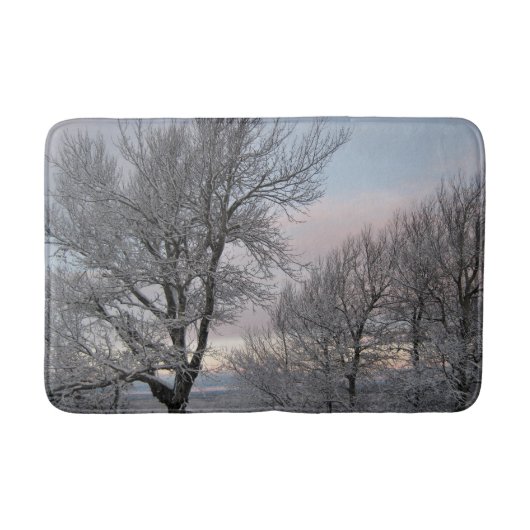 Schnee umfaßte Niederlassungen Badematte (Vorderseite)