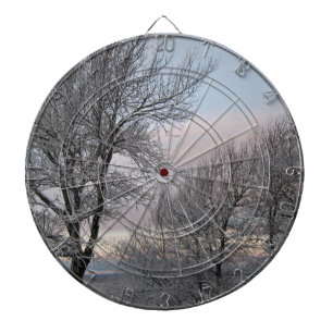 Schnee umfaßte Niederlassungen Dartscheibe