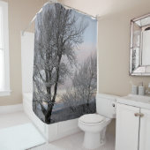 Schnee umfaßte Niederlassungen Duschvorhang (Beispiel)