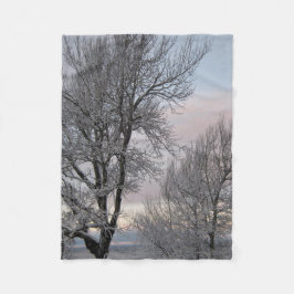 Schnee umfaßte Niederlassungen Fleecedecke