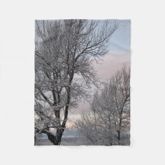 Schnee umfaßte Niederlassungen Fleecedecke (Vorderseite)