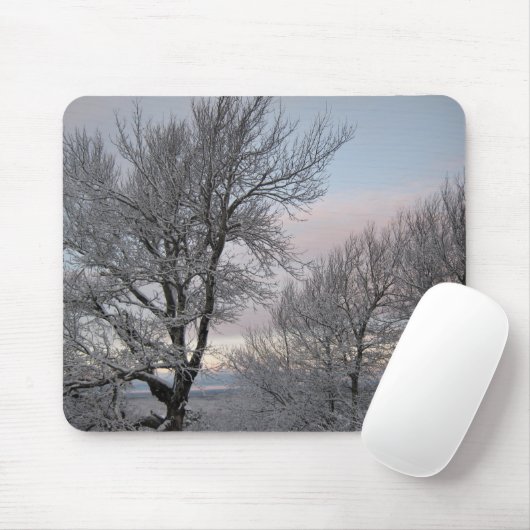 Schnee umfaßte Niederlassungen Mousepad (Mit Mouse)