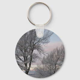 Schnee umfaßte Niederlassungen Schlüsselanhänger