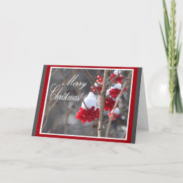 Schnee-und Beeren Weihnachtskarte Feiertagskarte