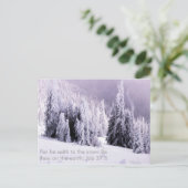 Schnee und Bibel Postkarte (Stehend Vorderseite)