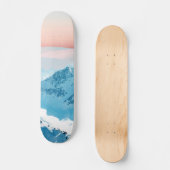 Schnee und Blüten Skateboard (Vorderseite)