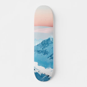 Schnee und Blüten Skateboard
