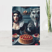 Schnee und die große böse Wolf Dunkle Fantasie Geb Karte (Vorderseite)