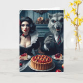 Schnee und die große böse Wolf Dunkle Fantasie Geb Karte (Gelbe Blume)