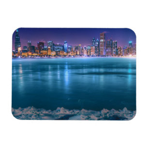 Schnee und Eis am Michiga-See in der Arktis Magnet