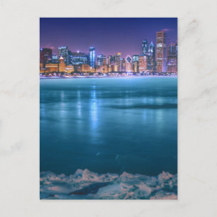 Schnee und Eis am Michiga-See in der Arktis Postkarte