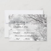 Schnee und Eis Winter UAWG + Menü RSVP Karte (Vorderseite)