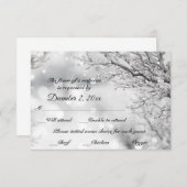 Schnee und Eis Winter UAWG + Menü RSVP Karte (Vorne/Hinten)