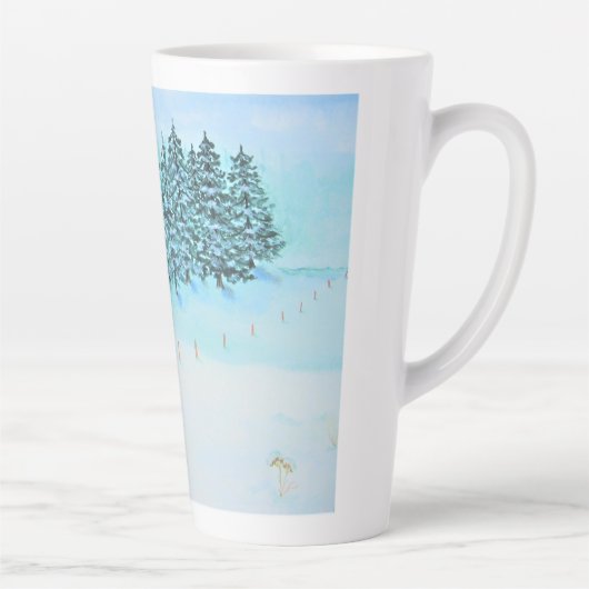 Schnee und Evergreens Milchtasse (Rechts)