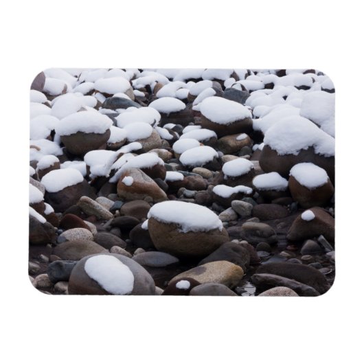 Schnee und Felsen, Nationalpark Rainier Magnet (Horizontal)