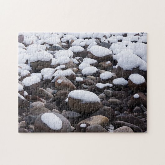 Schnee und Felsen, Nationalpark Rainier Puzzle (Horizontal)