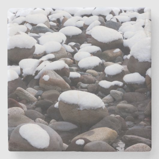 Schnee und Felsen, Nationalpark Rainier Steinuntersetzer (Vorderseite)