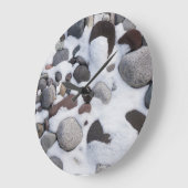 Schnee und Felsen, Rainier-Nationalpark 2 Große Wanduhr (Winkel)