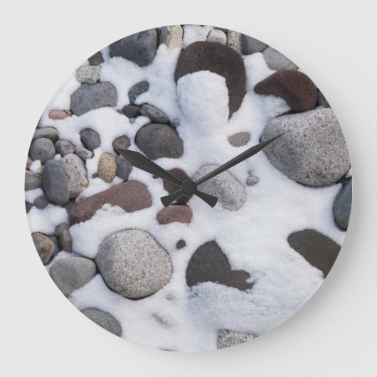 Schnee und Felsen, Rainier-Nationalpark 2 Große Wanduhr (Vorderseite)