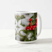 Schnee und Holly Kaffeetasse (VorderseiteRechts)