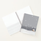 Schnee und Hütte Notizblock (Innenseite)