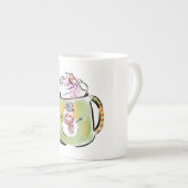 Schnee und Kakao Porzellantasse (Vorderseite Rechts)