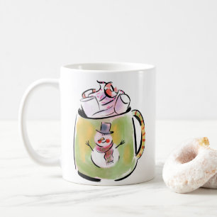 Schnee- und Kakaokaffee-Tasse Kaffeetasse