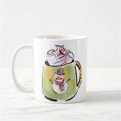 Schnee- und Kakaokaffee-Tasse Kaffeetasse (Links)